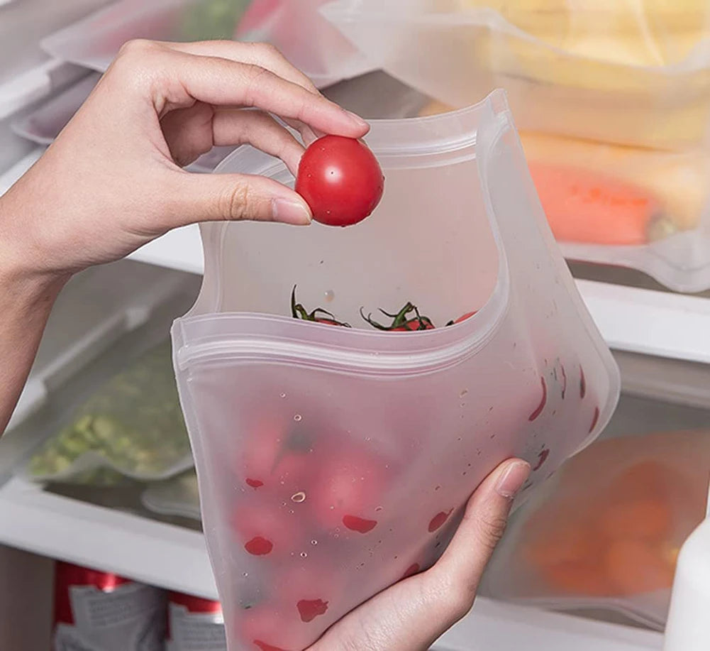 10-Piece Reusable Food Storage Bags β Leakproof, Eco-Friendly & Zip-Seal Fresh