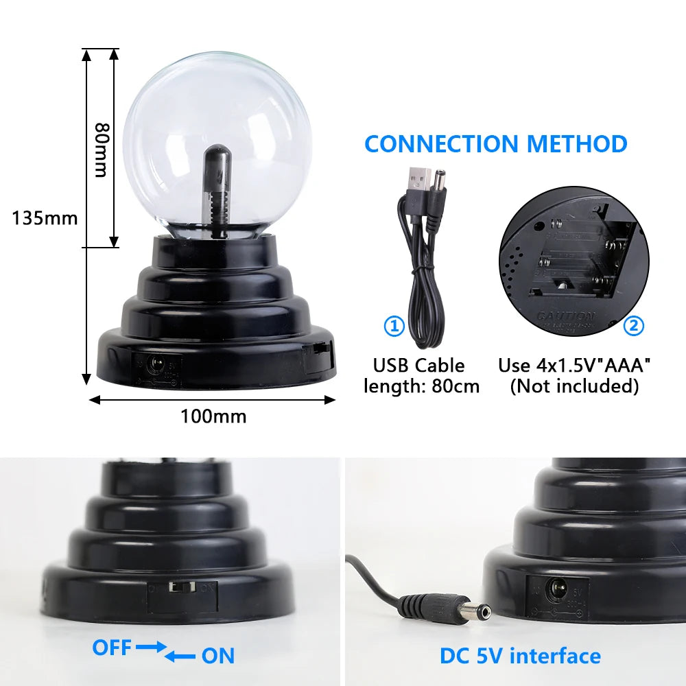 Magic Touch Plasma Ball Lamp- Halloween Special