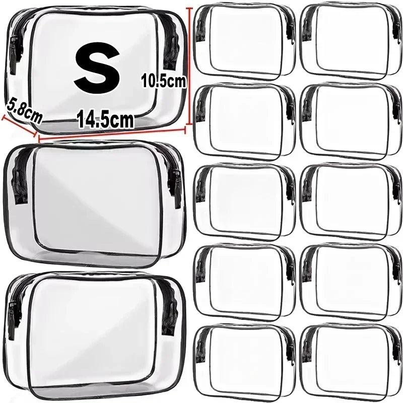ClearGlow Transparent Travel Makeup Bag