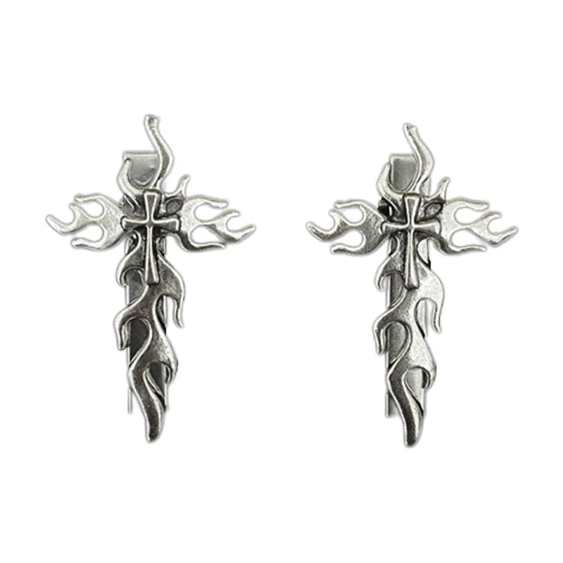 Punk Cross Skull Hair Clips - Halloween Special
