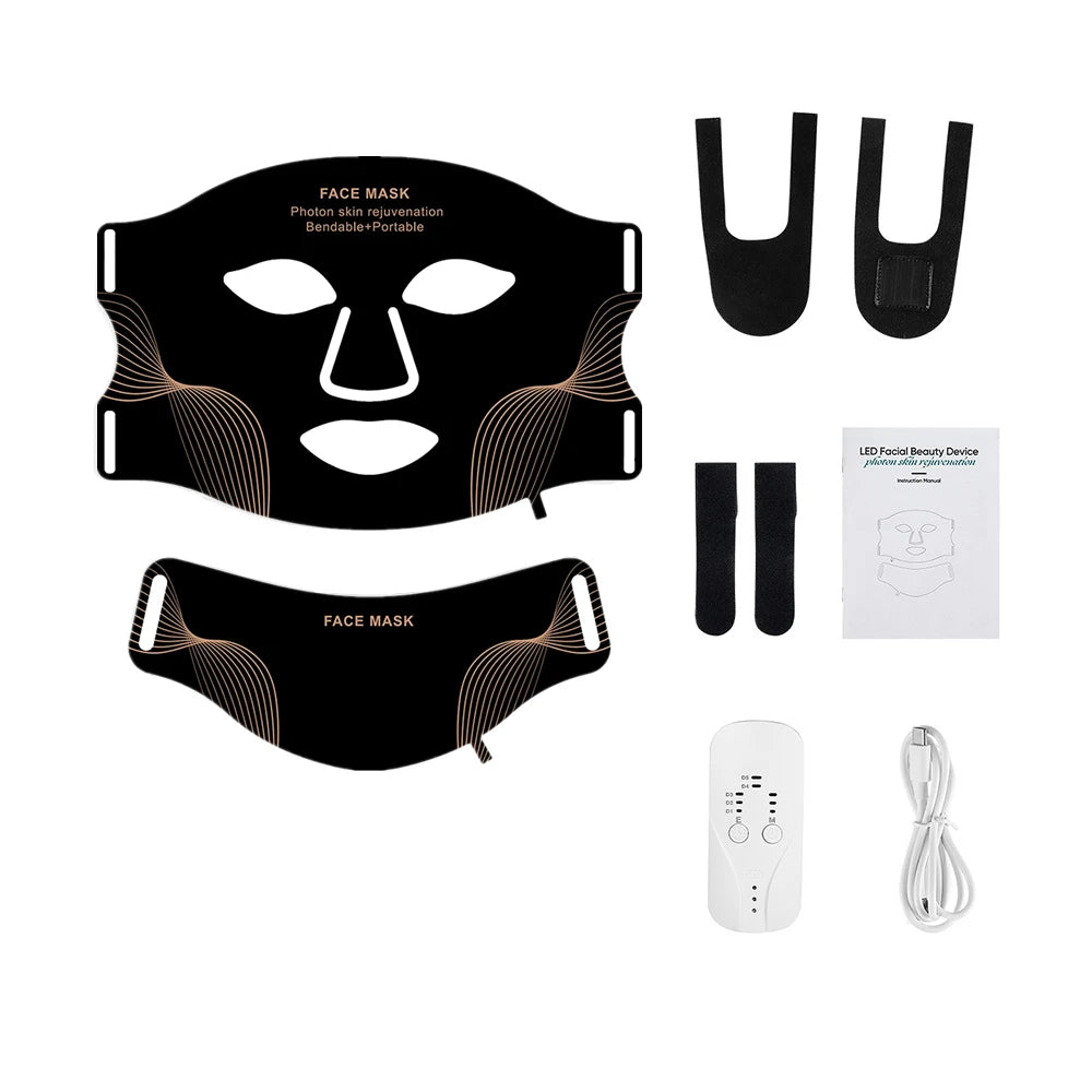 7-Color Wireless LED Face + Neck Mask