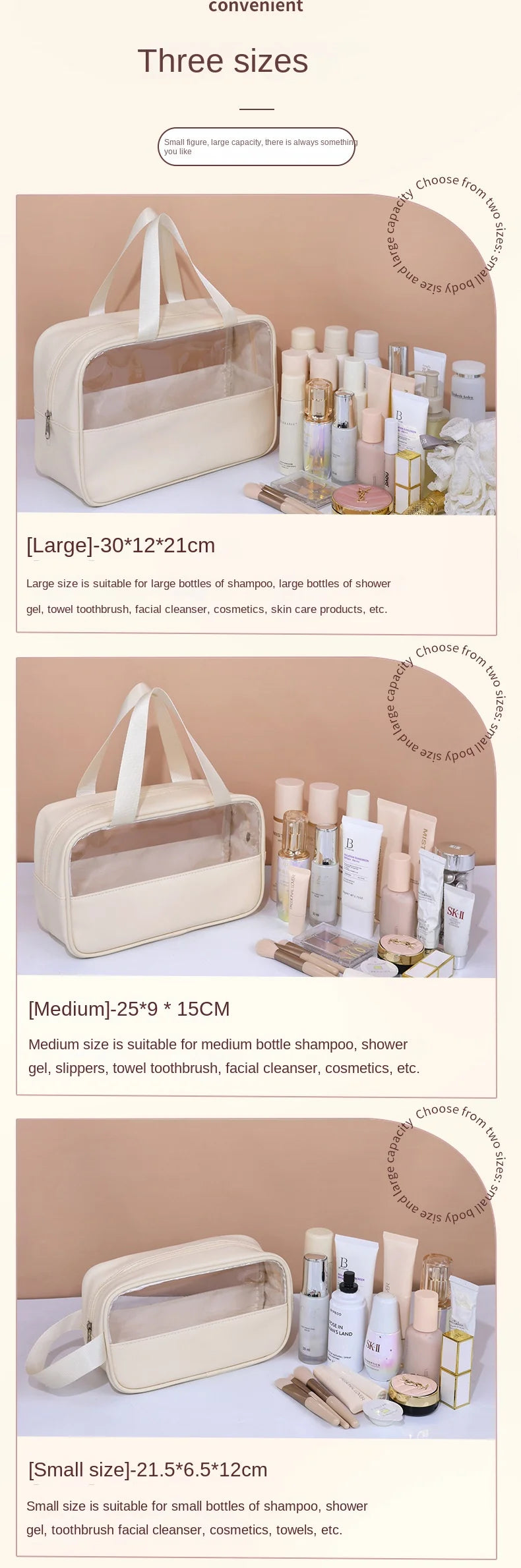 TravelGlow Multi-Use Transparent Cosmetic Bag
