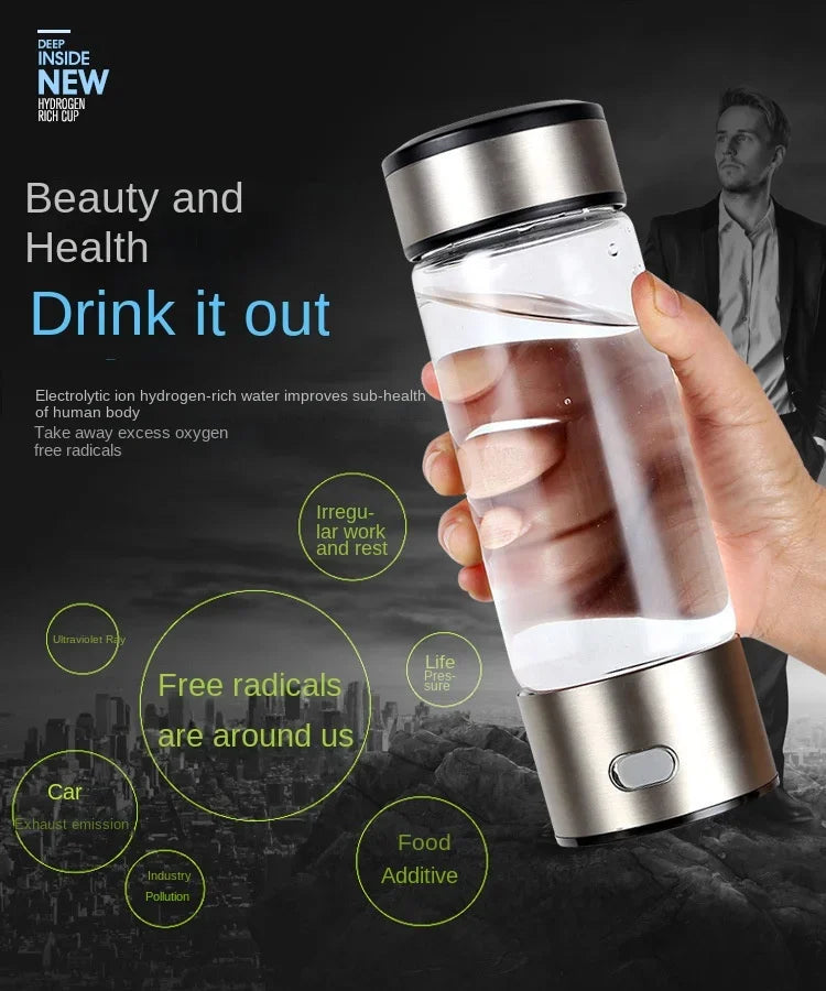 Hydrogen Glow 420ml Water Bottle