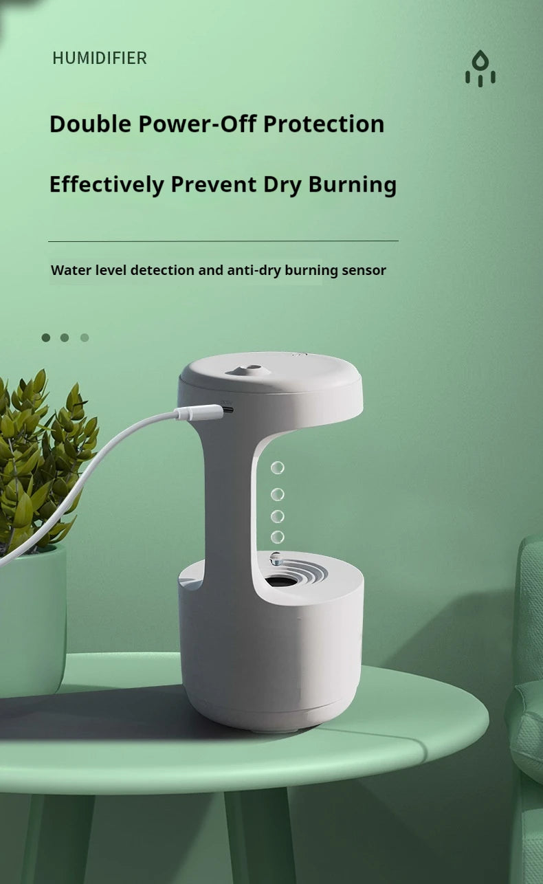 Anti-Gravity Humidifier with LED Clock