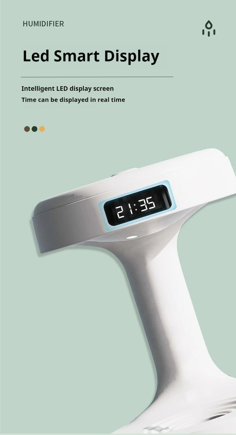 Anti-Gravity Humidifier with LED Clock