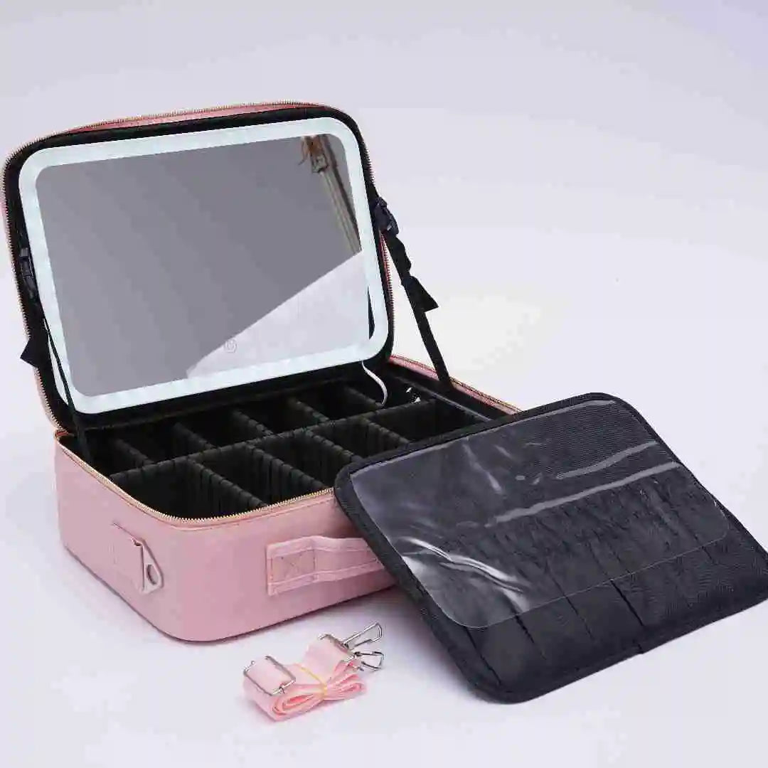 Smart LED Makeup Case with Mirror
