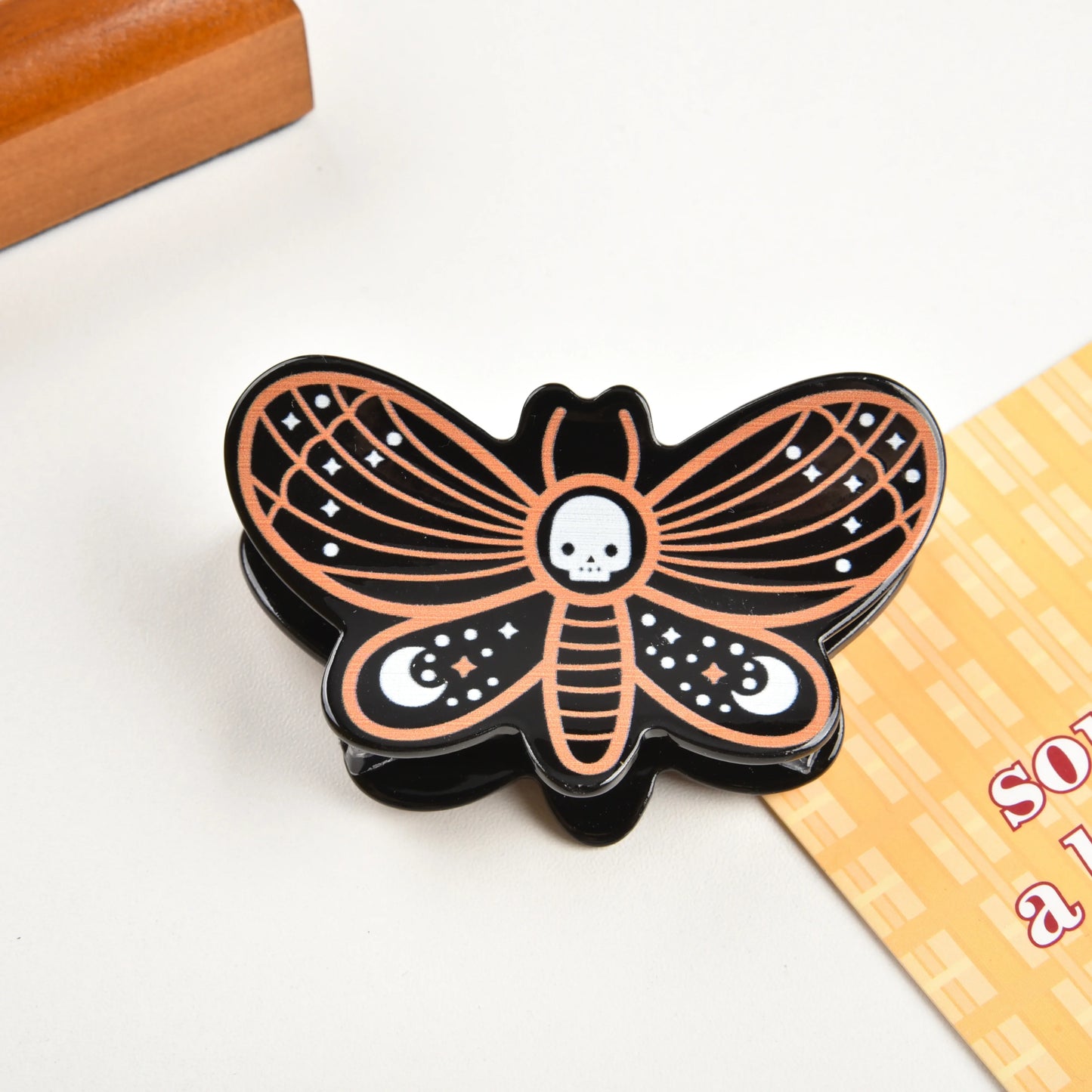 Ghost Bat Skull Hair Claw β Spooky-Cute Halloween Clip