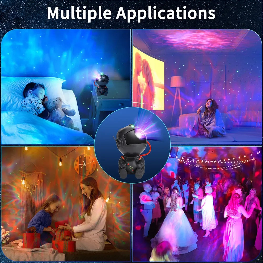 Astronaut Galaxy Projector Night Light β 360Β° Star Show for Kids