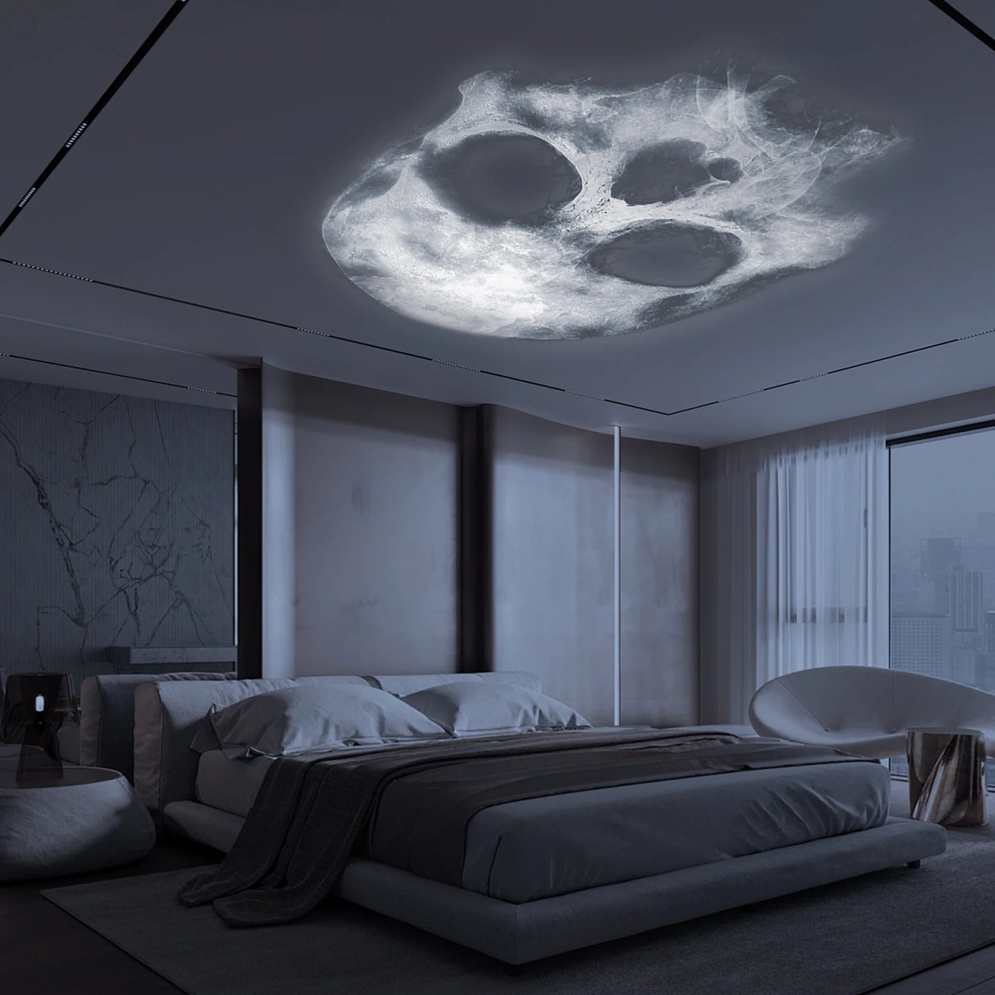 Haunted Glow USB Skull Projector for Halloween