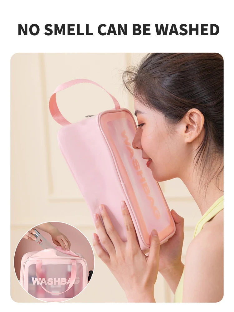 3-in-1 Transparent Travel Makeup Bags