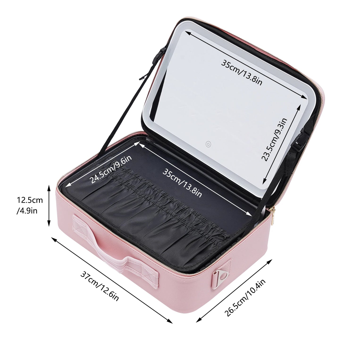 Smart LED Makeup Case with Mirror