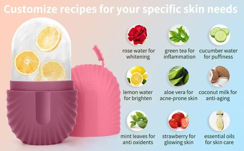 Cool Sculpt Ice Cube Face Roller – For Glow, Contour & Calm Skin