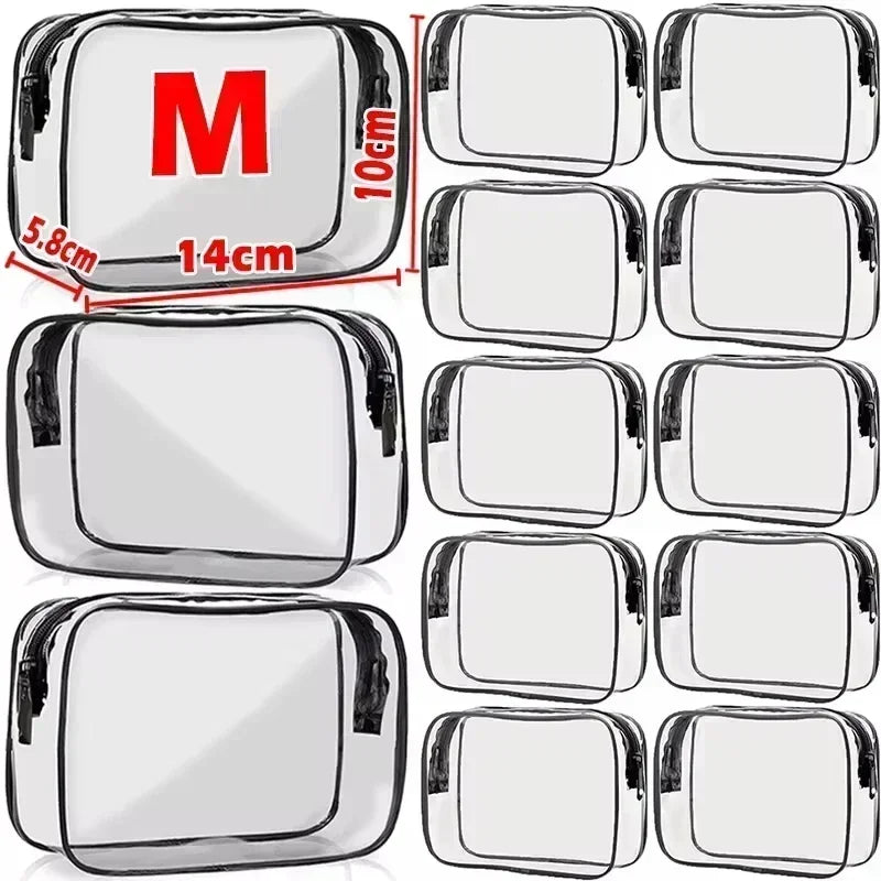 ClearGlow Transparent Travel Makeup Bag