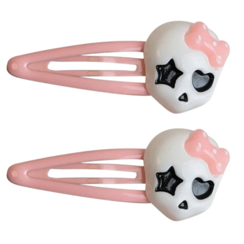 Pink Skull Hair Clip