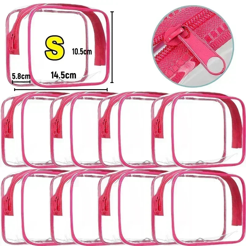 ClearGlow Transparent Travel Makeup Bag