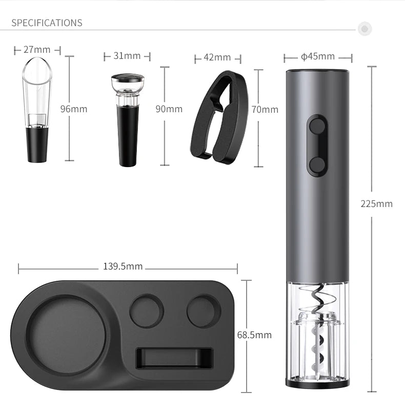Electric Wine Opener Gift Set