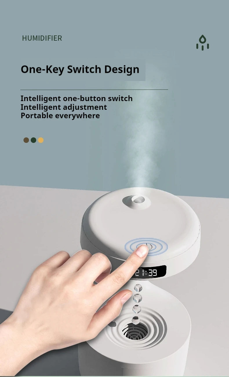 Anti-Gravity Humidifier with LED Clock