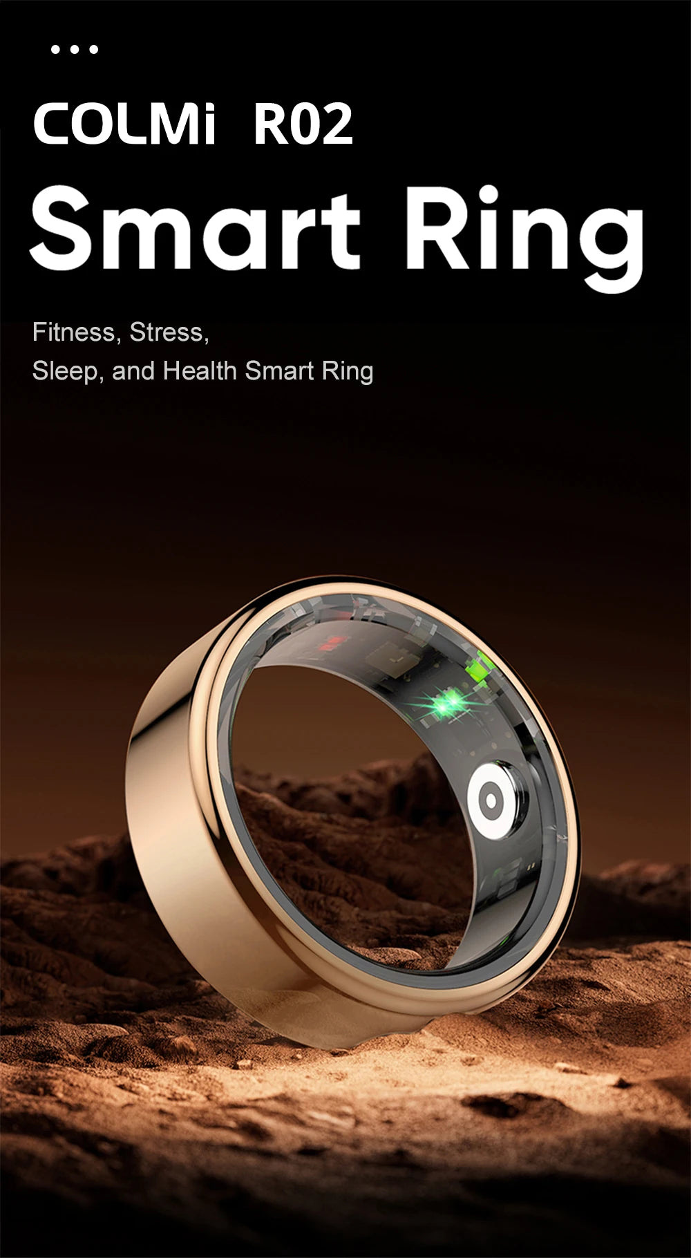 COLMI R02 Smart Ring β Military-Grade Titanium, 24/7 Health Monitoring, IP68 Waterproof