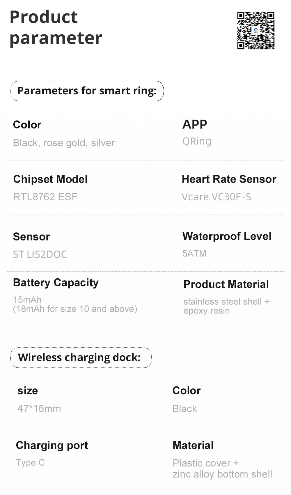 COLMI R12 Smart Ring with Display & Touch
