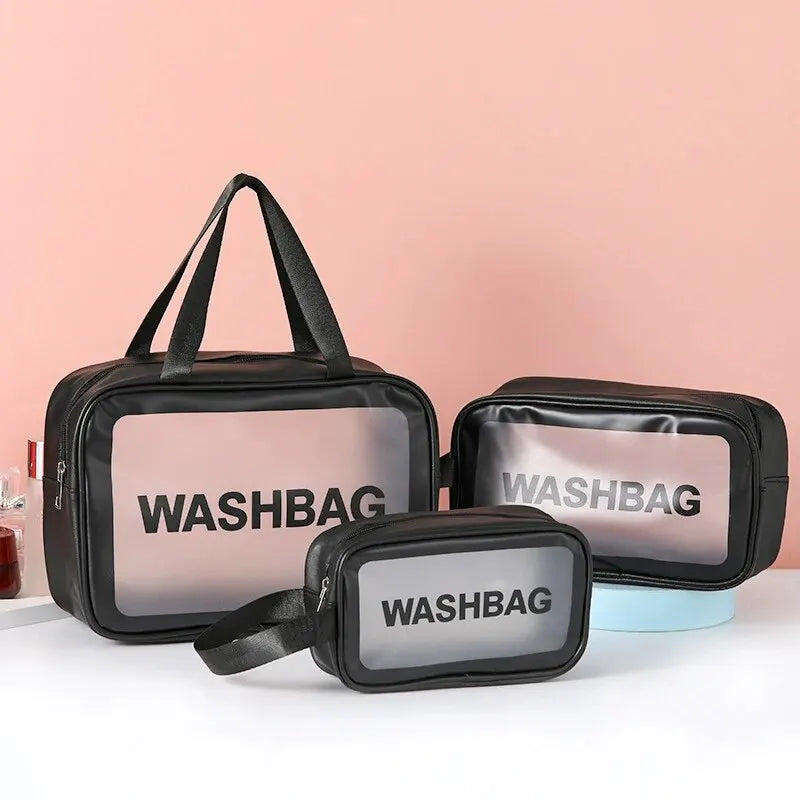 3-in-1 Transparent Travel Makeup Bags