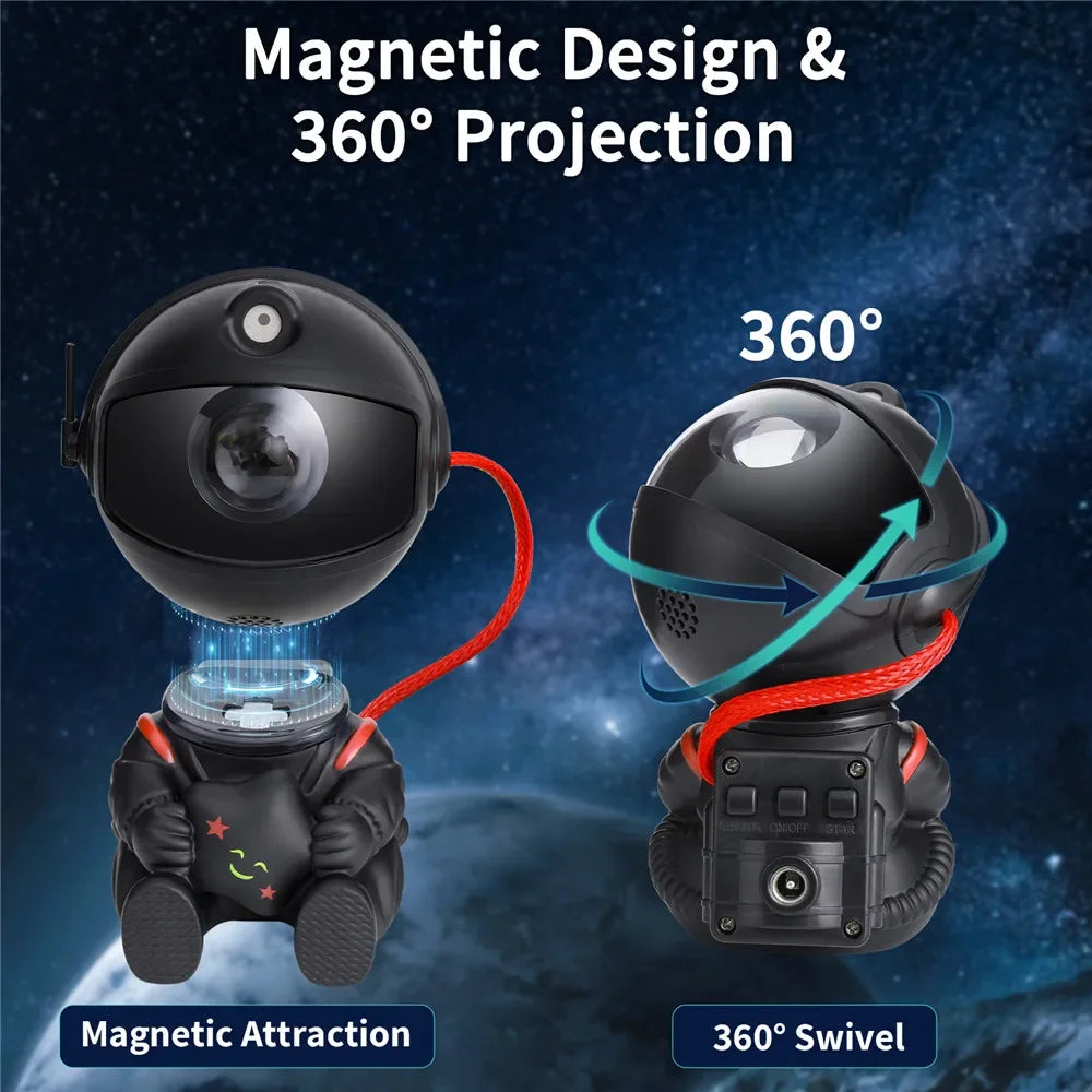Astronaut Galaxy Projector Night Light β 360Β° Star Show for Kids