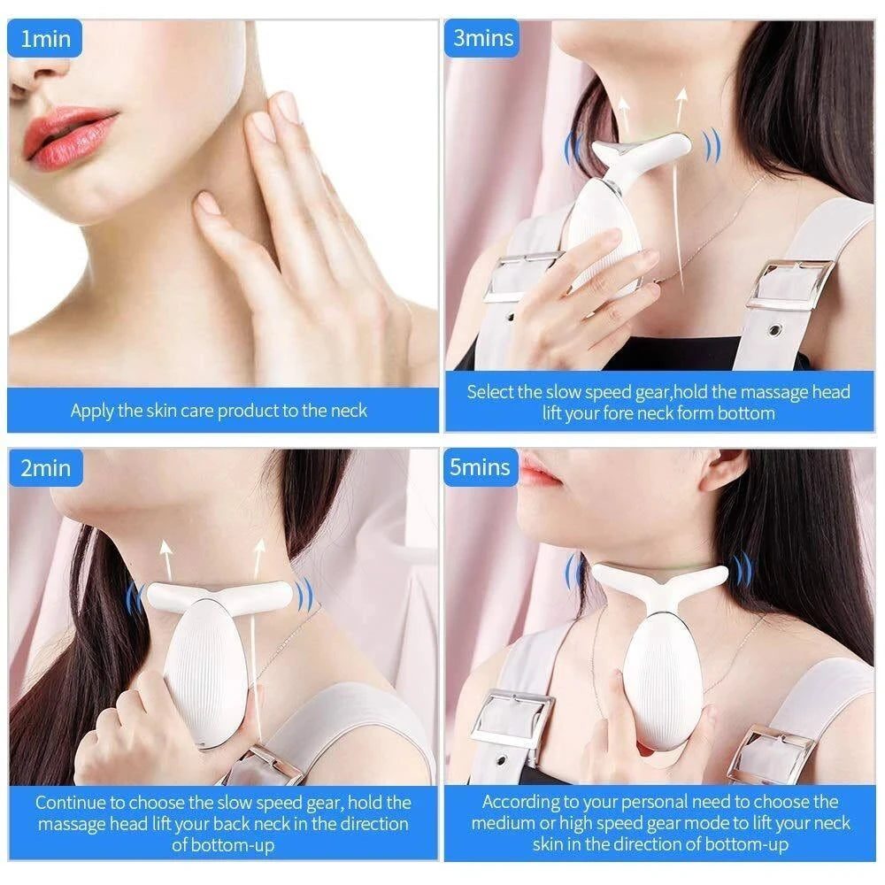 Microcurrent Facial Massager 3-in-1 — Lift & Firm Face, Neck & Eyes