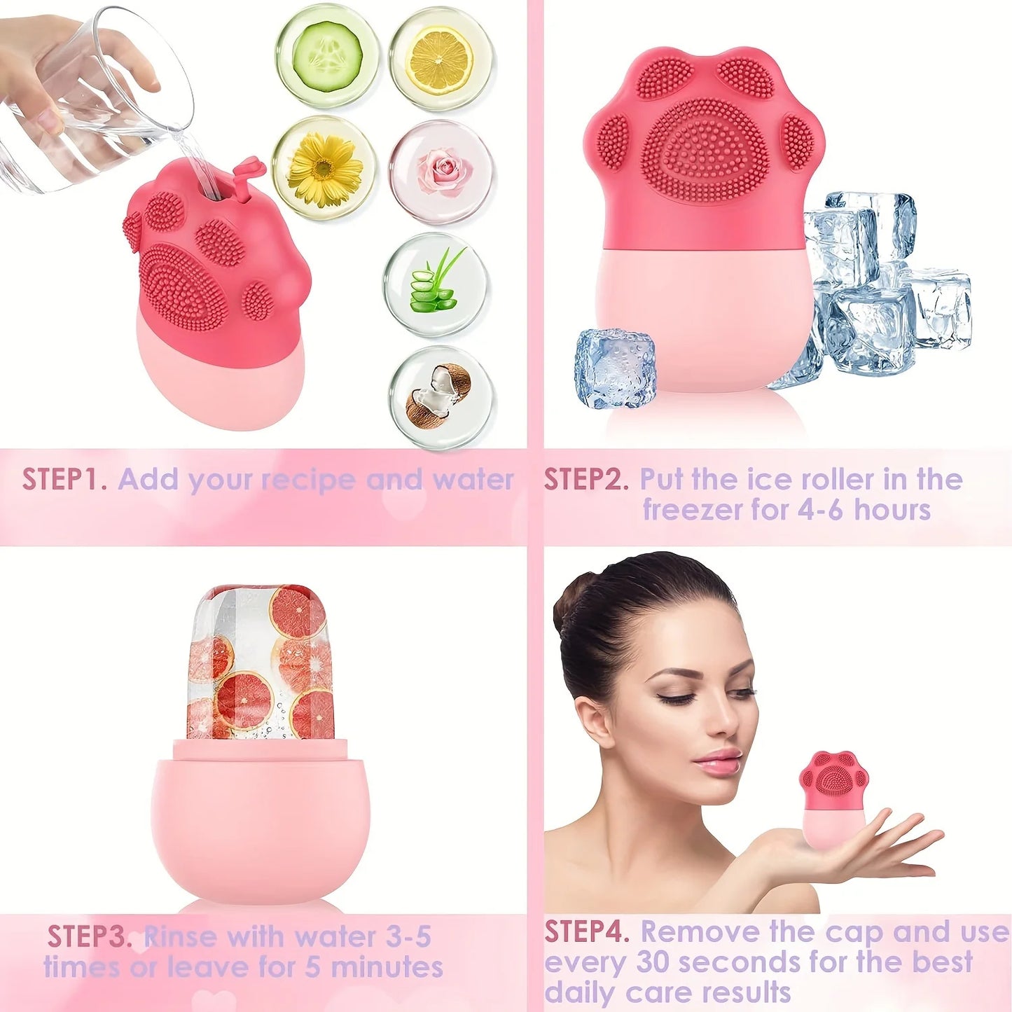 2-in-1 Ice Roller & Face Wash Brush
