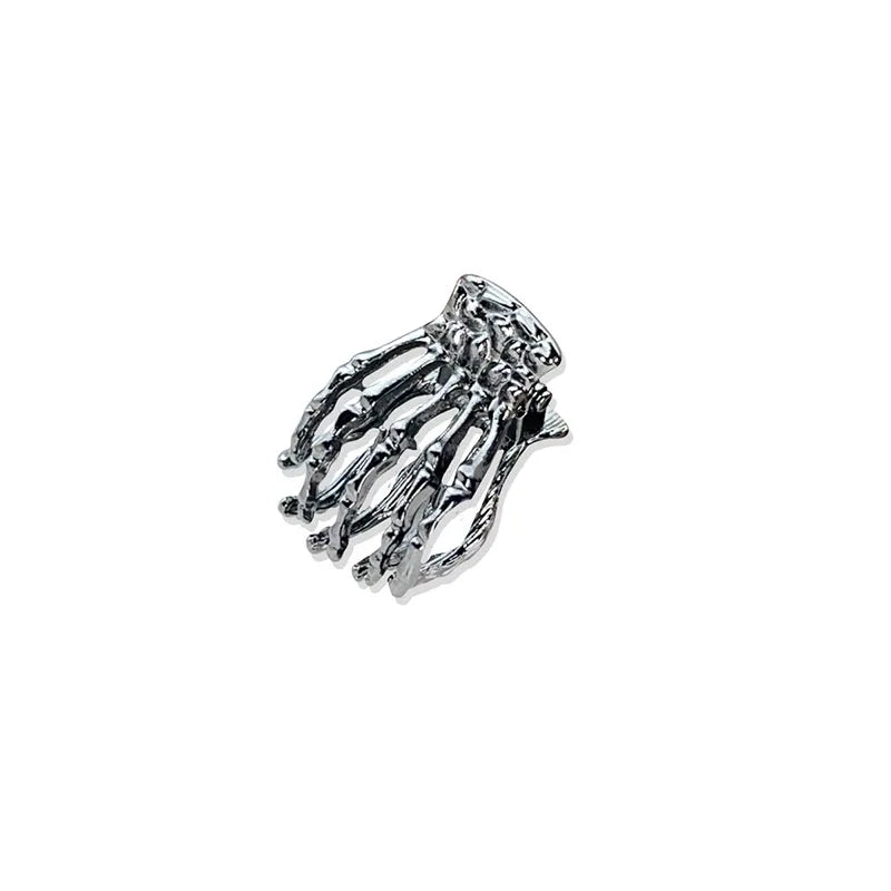 Mini Skeleton Hand Hair Claw - Gothic Grip Accessory for Halloween