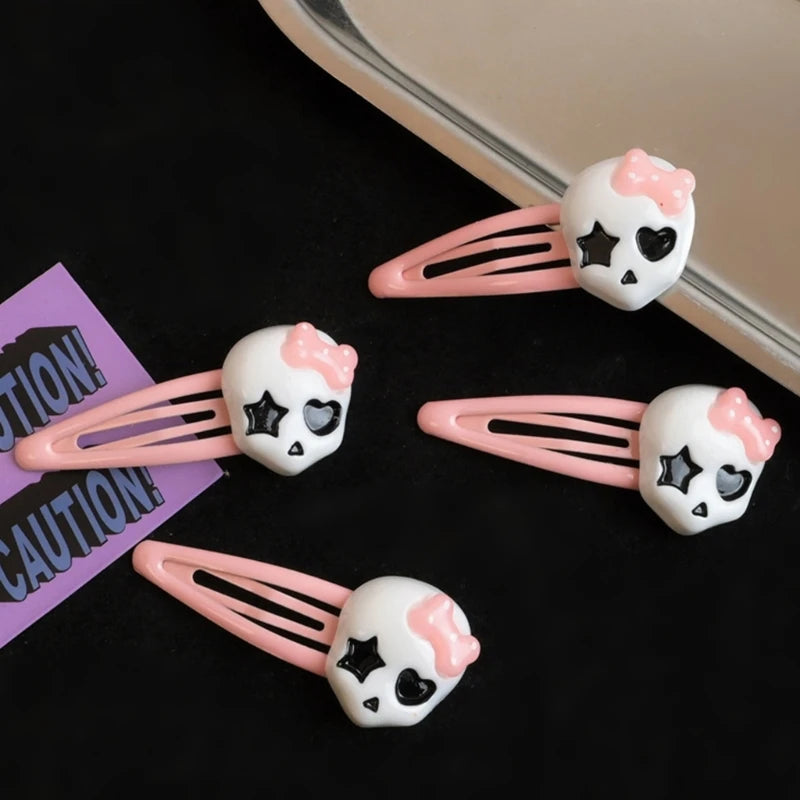 Pink Skull Hair Clip