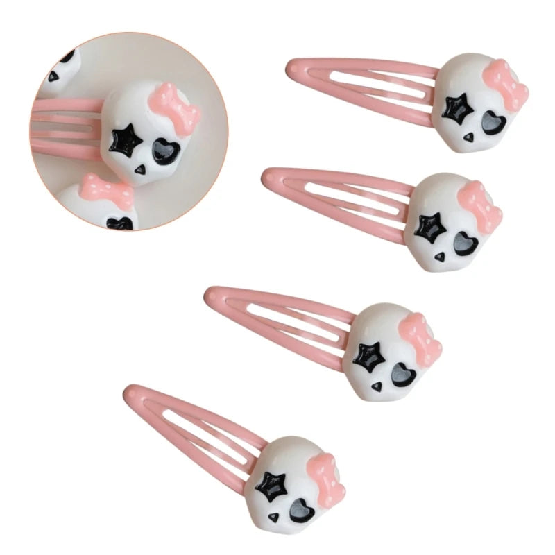 Pink Skull Hair Clip