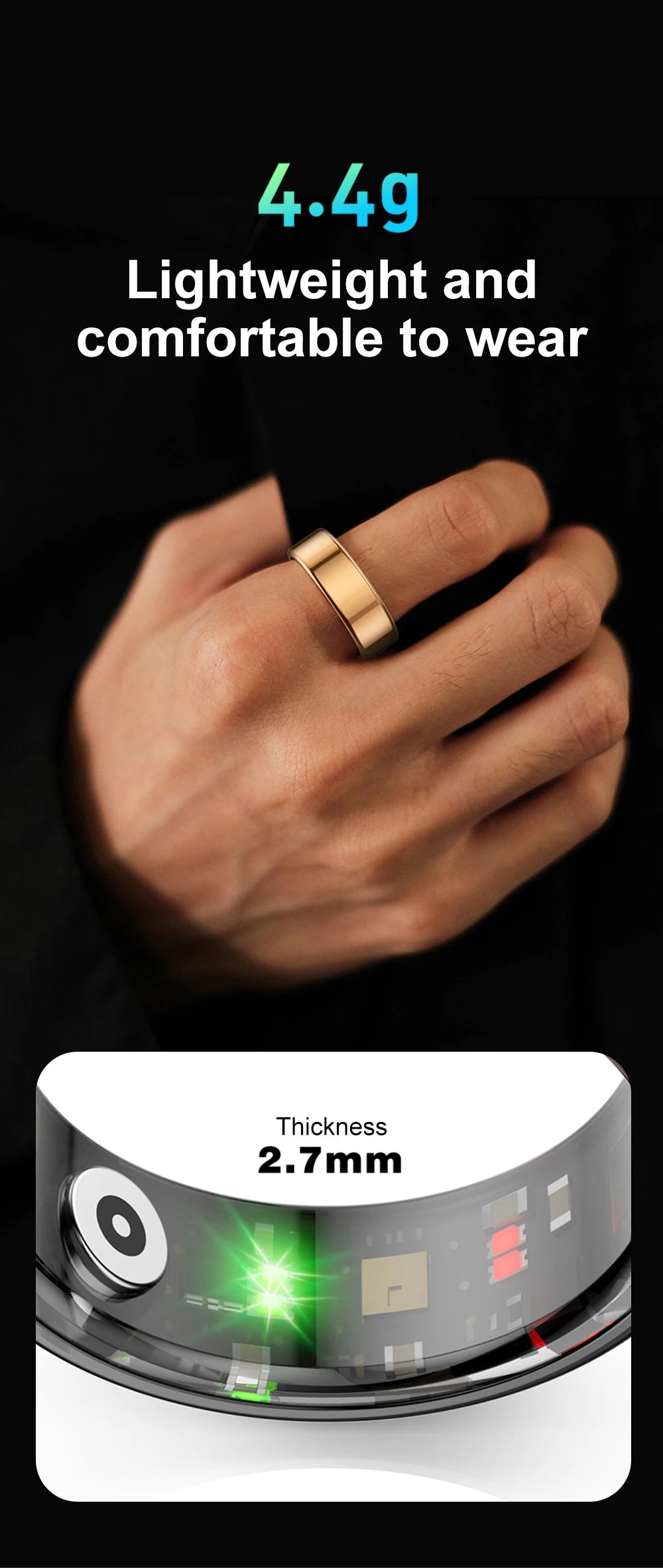 COLMI R02 Smart Ring β Military-Grade Titanium, 24/7 Health Monitoring, IP68 Waterproof