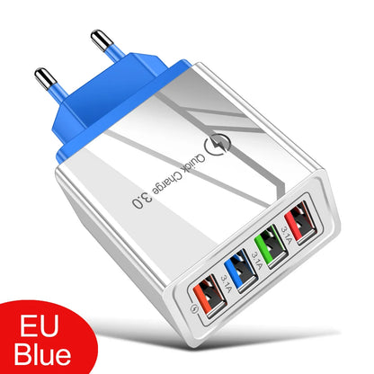 4-Port Fast USB Charger – Quick Charge