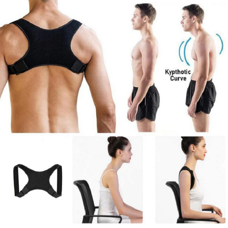 Adjustable Posture Corrector Belt – Upper Back & Shoulder Support