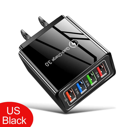 4-Port Fast USB Charger – Quick Charge