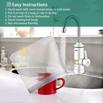 10-Piece Reusable Food Storage Bags – Leakproof, Eco-Friendly & Zip-Seal Fresh