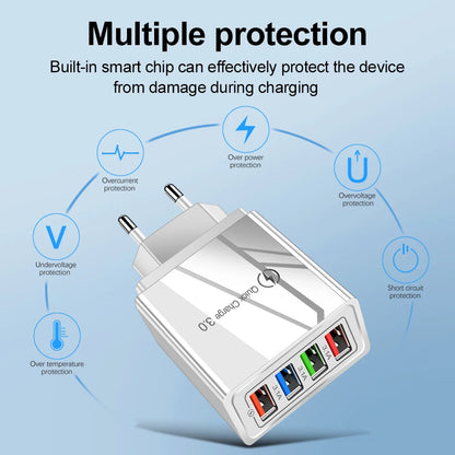 4-Port Fast USB Charger – Quick Charge