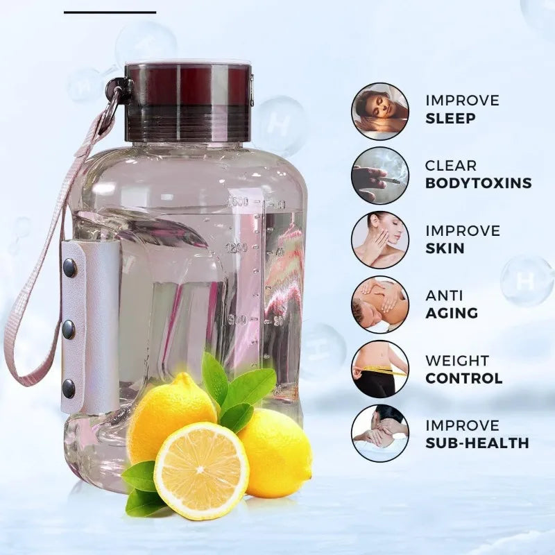 Hydrogen Glow 1.5L Hydrogen Water Bottle – Energize, Detox & Hydrate Anywhere!