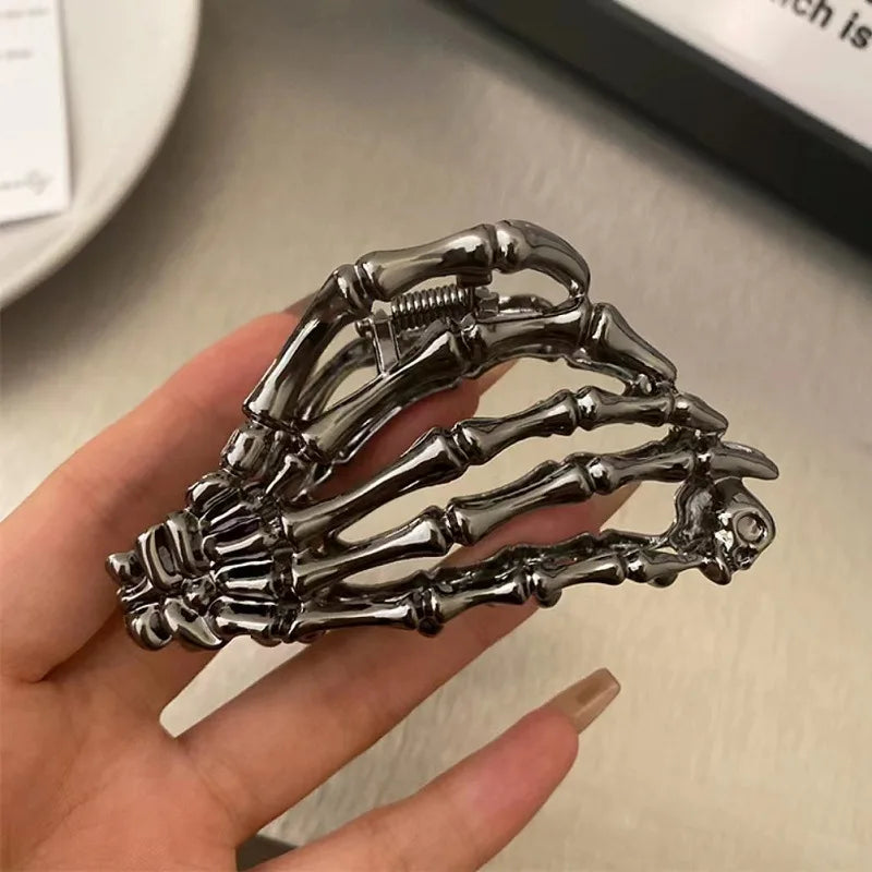 Retro Skeleton Hand Hair Claw