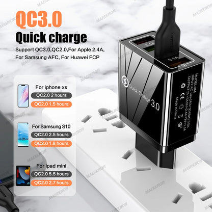 4-Port USB Fast Charger – Quick Charge 3.0 for All Devices