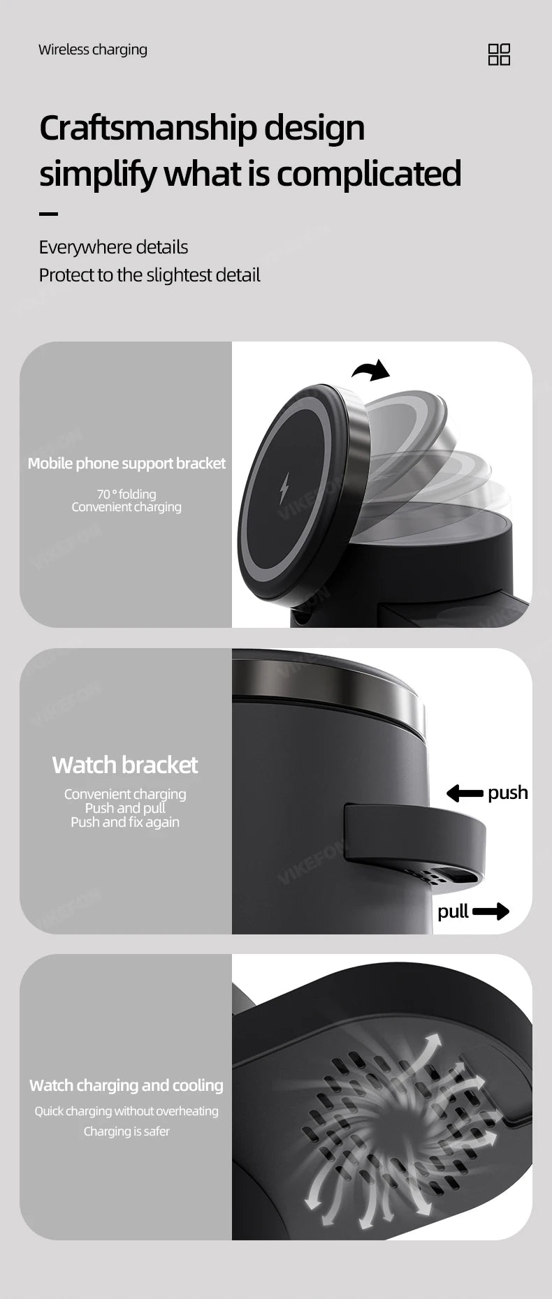 4-in-1 Qi2 Wireless Charging Dock with Night Light