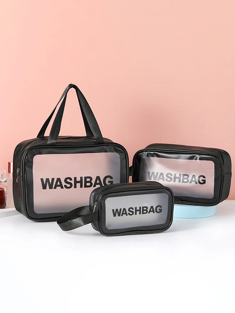 3-in-1 Transparent Travel Makeup Bags