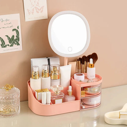 All-in-One Vanity Organizer with Drawers & Mirror