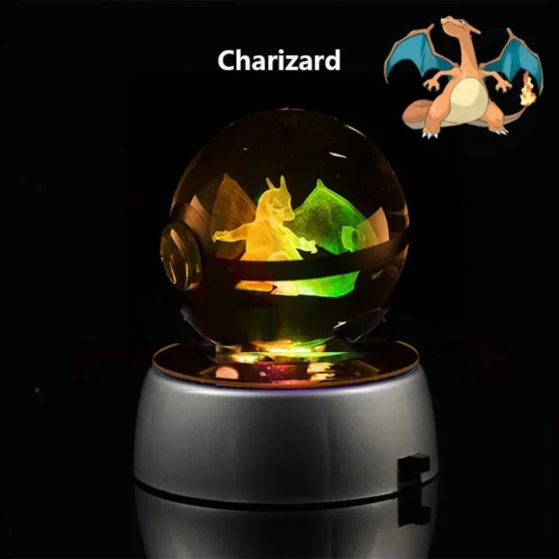 3D Pokémon Crystal Ball with LED Base