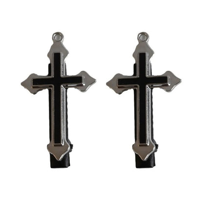 Punk Cross Skull Hair Clips - Halloween Special