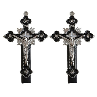 Punk Cross Skull Hair Clips - Halloween Special