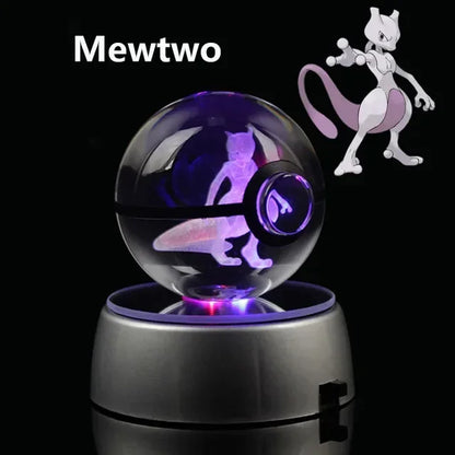 3D Pokémon Crystal Ball with LED Base