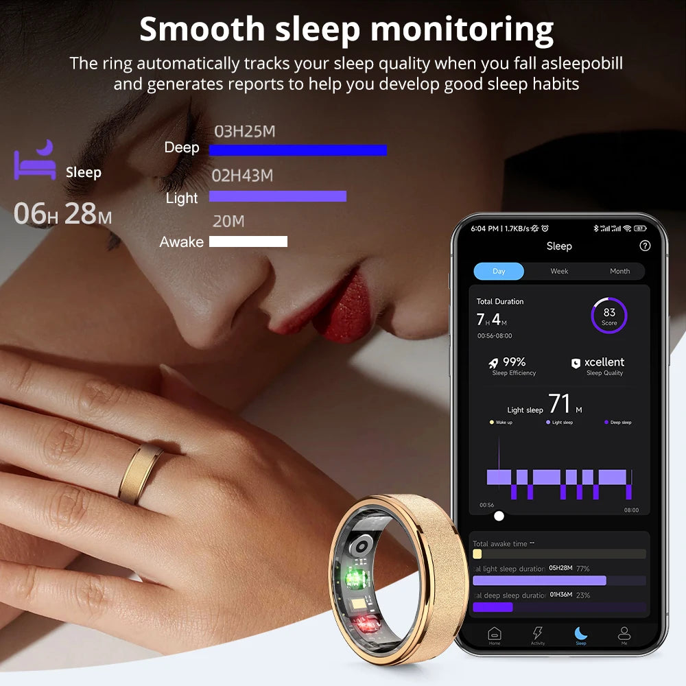 COLMI R10 Smart Ring with Charging Case – Sleek Health & Sleep Tracker for Men & Women
