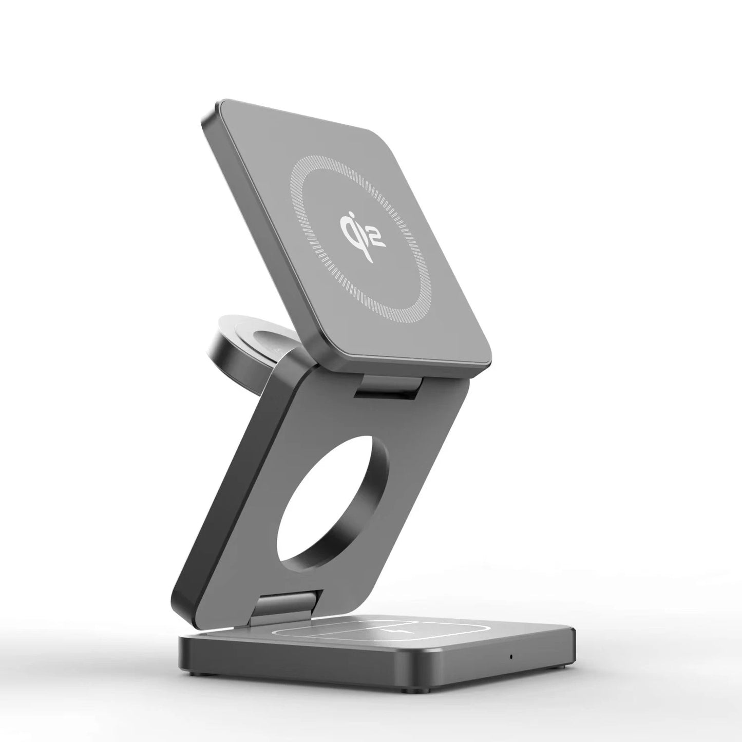 3-in-1 Magnetic Foldable Wireless Charger – 15W Fast Charge for iPhone, Watch & AirPods