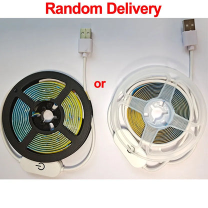 COB USB LED Light Strip with Touch Dimmer – Flexible Glow