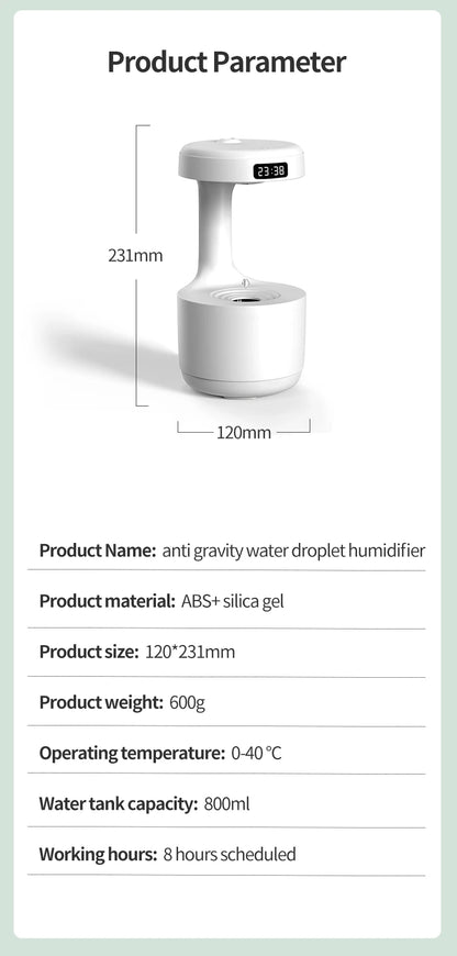 Anti-Gravity Silent Mist Humidifier